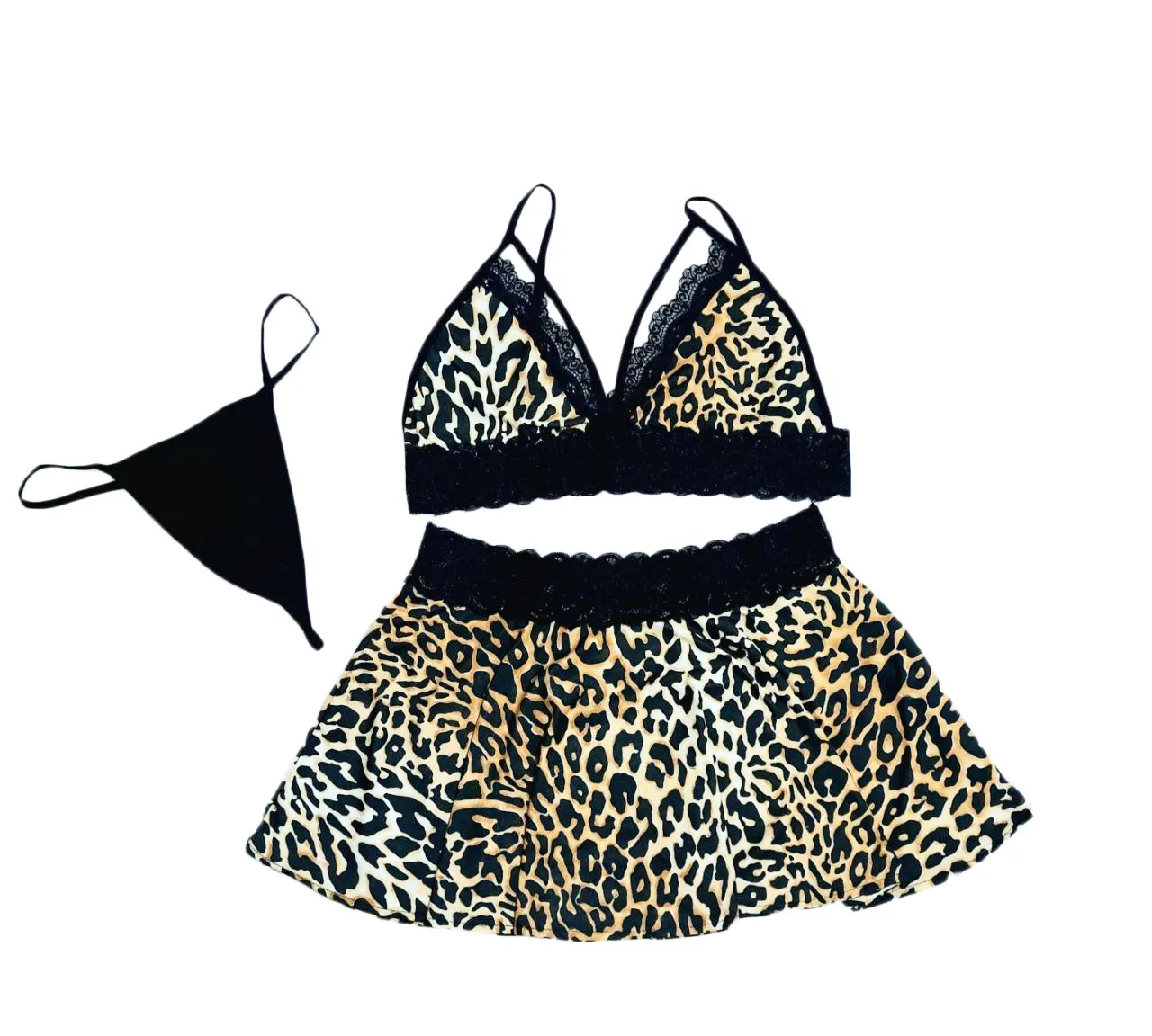 ست سوتین و دامن پلنگی Delwin کد 003 - تصویر 6