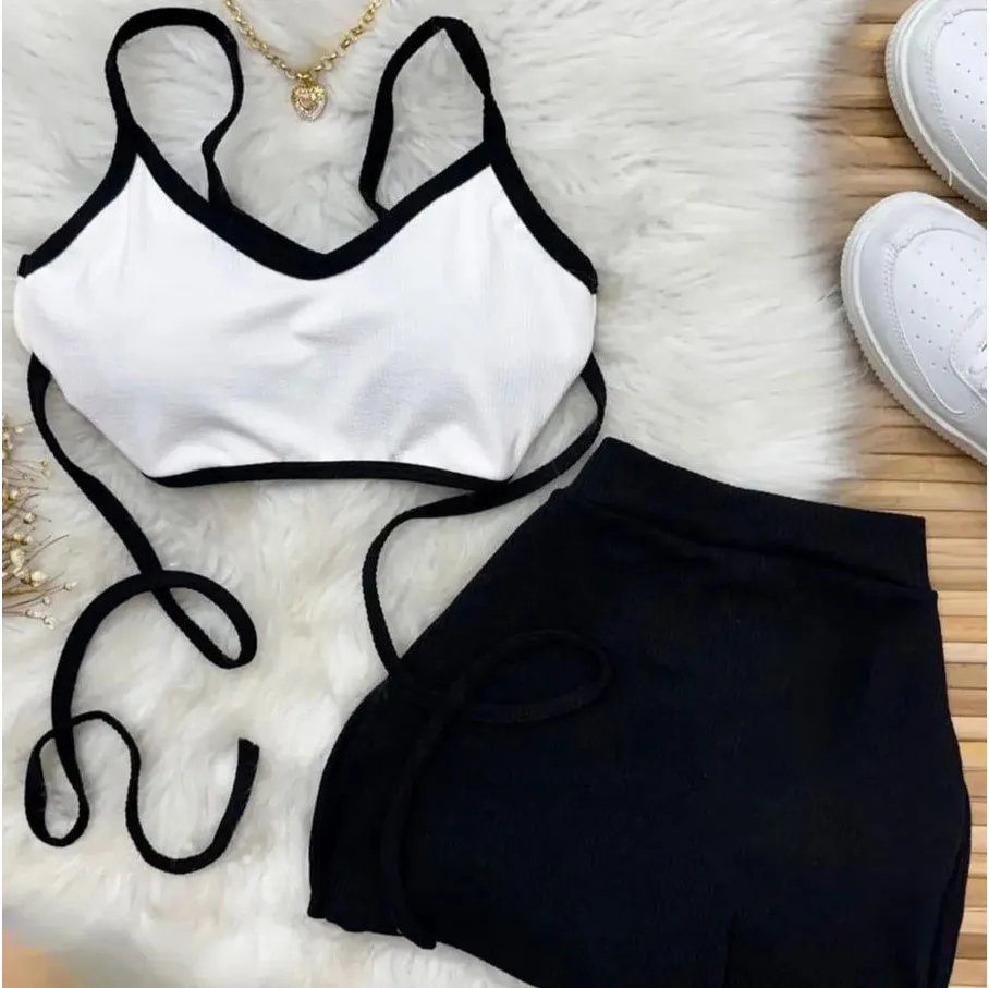 ست کراپ بندی با دامن Valentino کد 1442 - تصویر 2