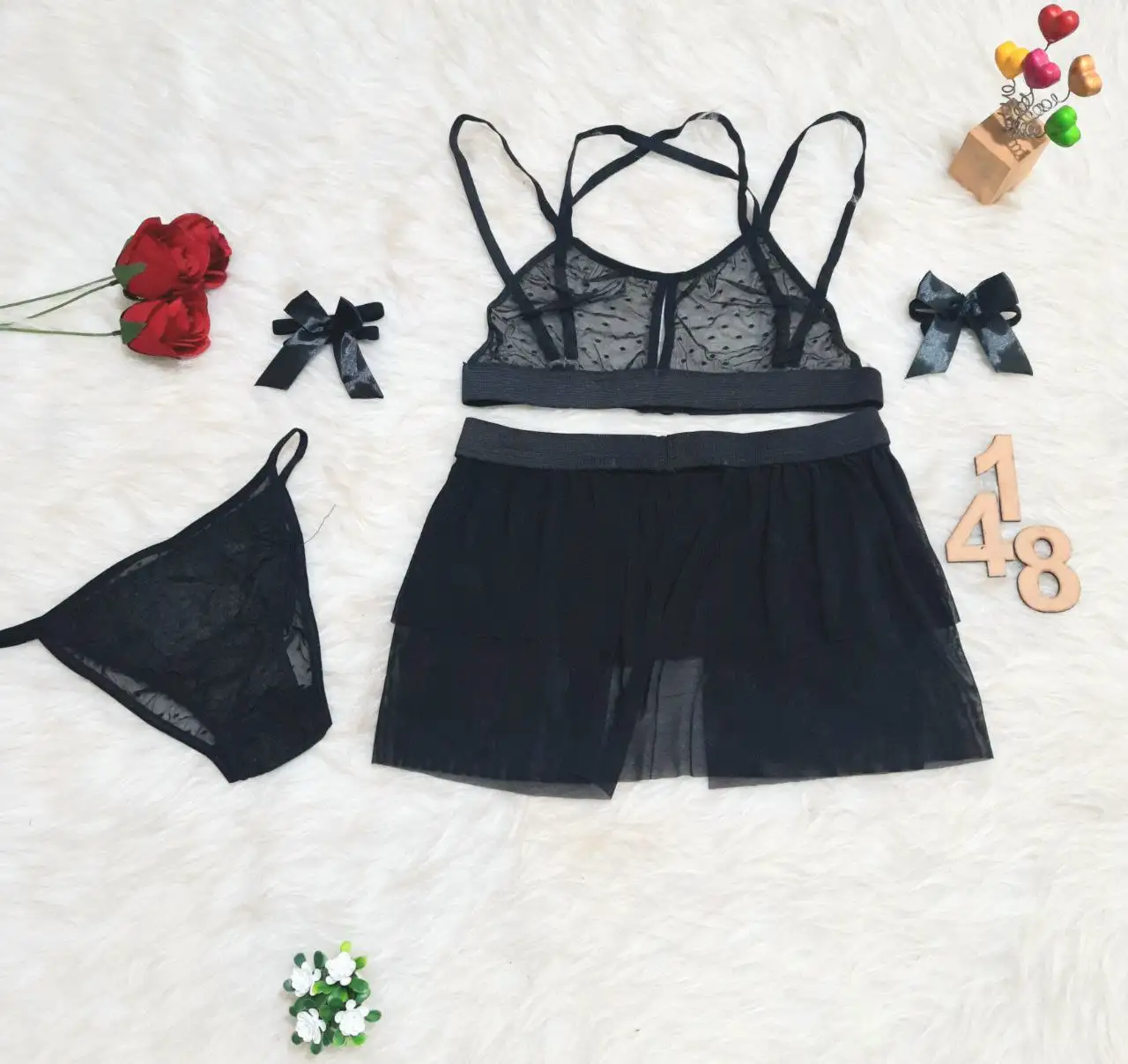 ست شورت و سوتین و دامن فانتزی Mersede کد 148 - تصویر 9