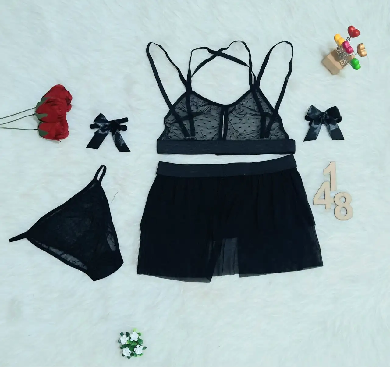 ست شورت و سوتین و دامن فانتزی Mersede کد 148 - تصویر 7