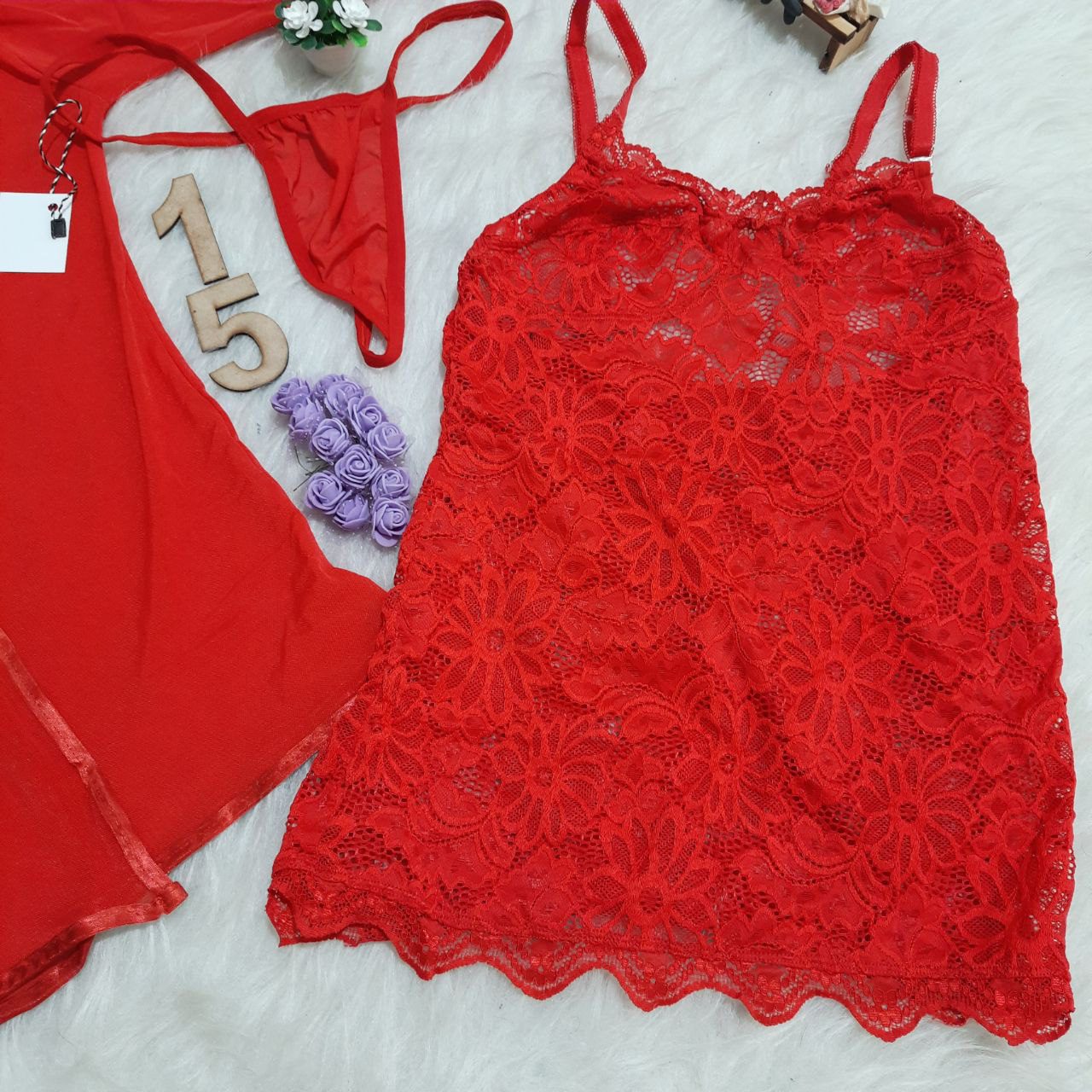 ست تاپ و ربدوشامبر Sensual کد 159 - تصویر 6