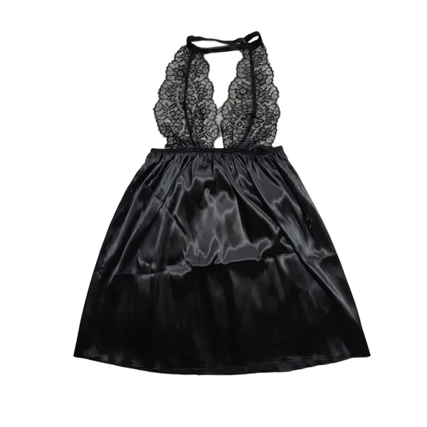 لباس خواب ساتن و دانتل لاو لاینجری کد L2671