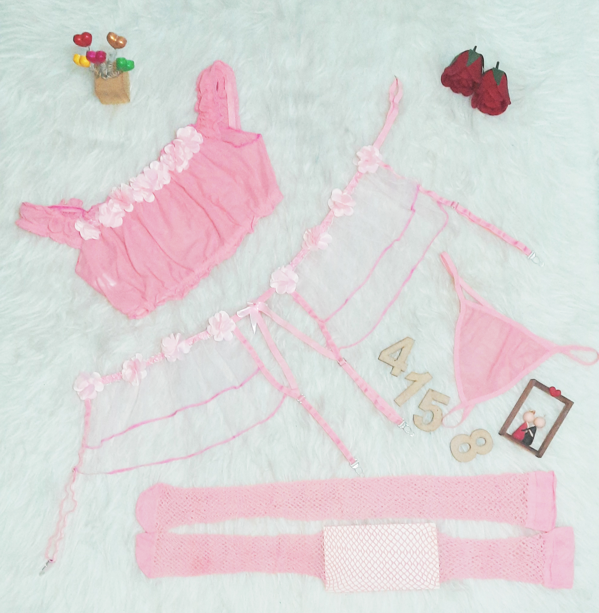 ست فانتزی چهار تکه Lavin کد 4158 - تصویر 4