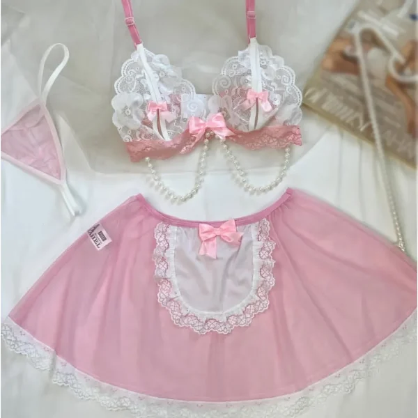 لباس خواب یا کاستوم خدمتکاری سه تکه Anahel کد 7004