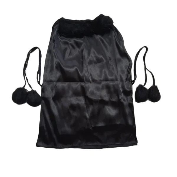 لباس خواب ساتن خزدار Love Lingerie کد L7041