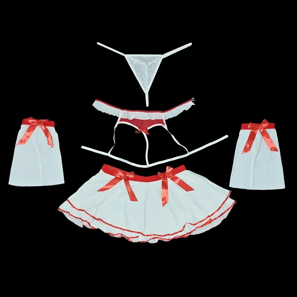 کاستوم پرستار دامنی سینه باز Valentine کد 103