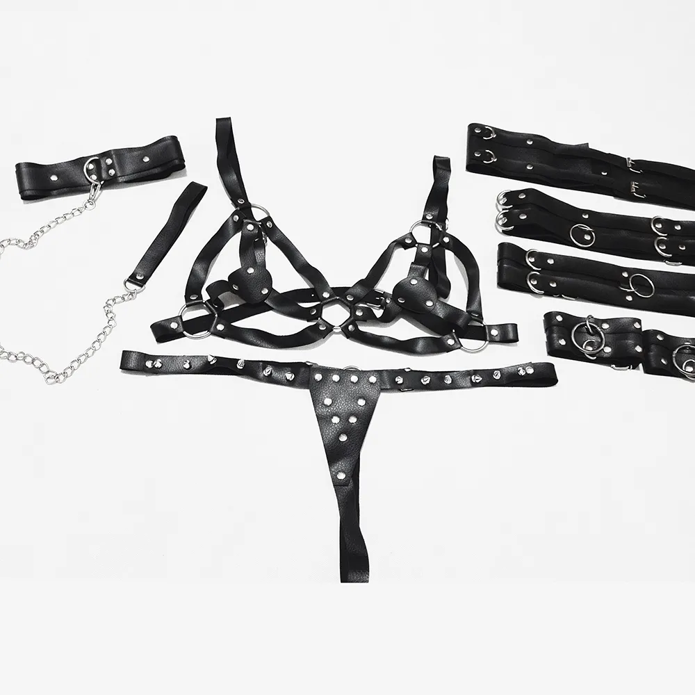 ست لباس زیر فانتزی چرم کد 9999 - تصویر 5