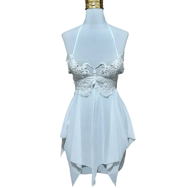 لباس خواب توری پروانه ای جلو باز Lavin کد 4181