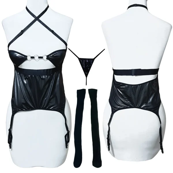 بادی فانتزی سه تکه طرح لاتکس VIP کد 0172