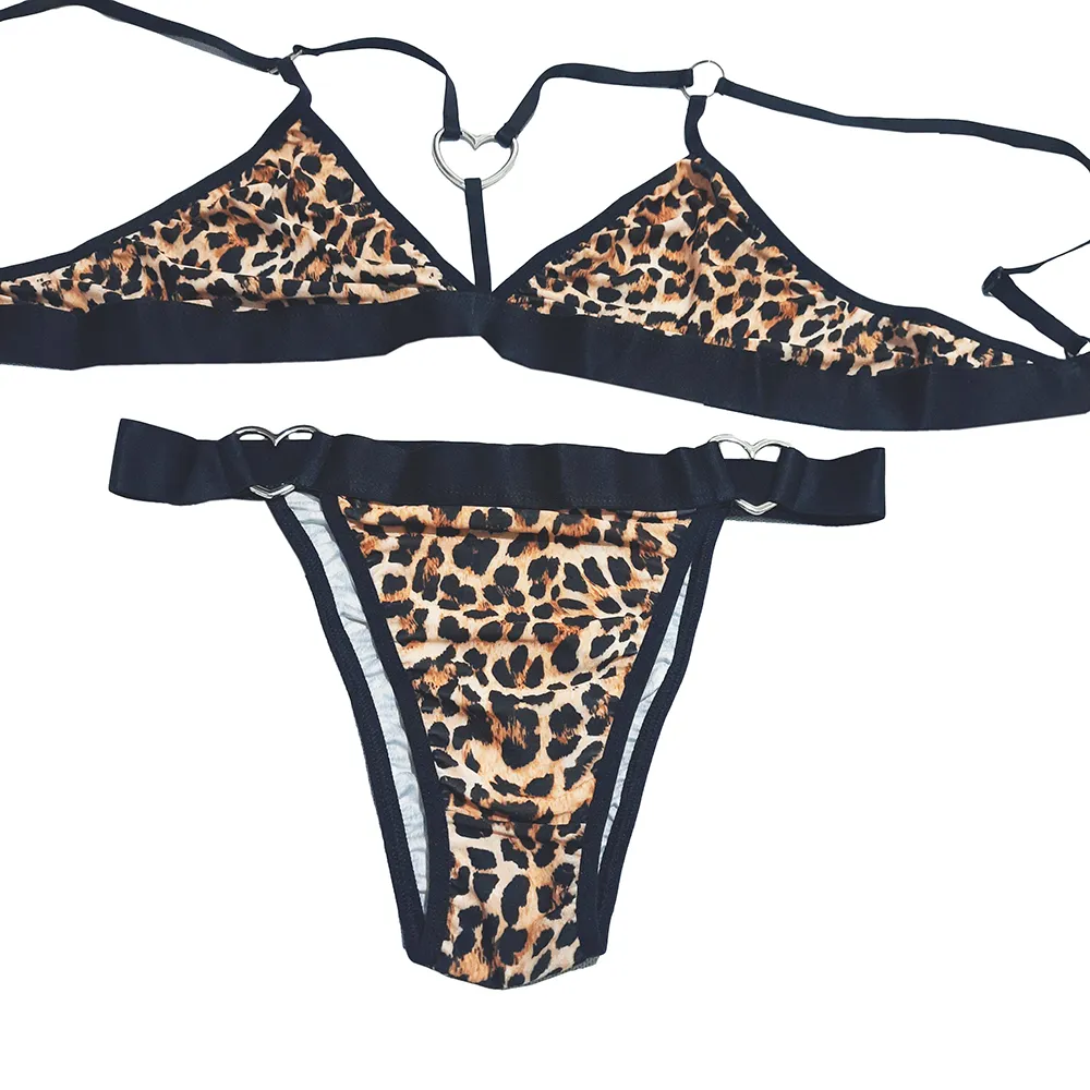 ست شورت و سوتین پلنگی با حلقههای قلبی کد 023 (38تا42) - تصویر 3